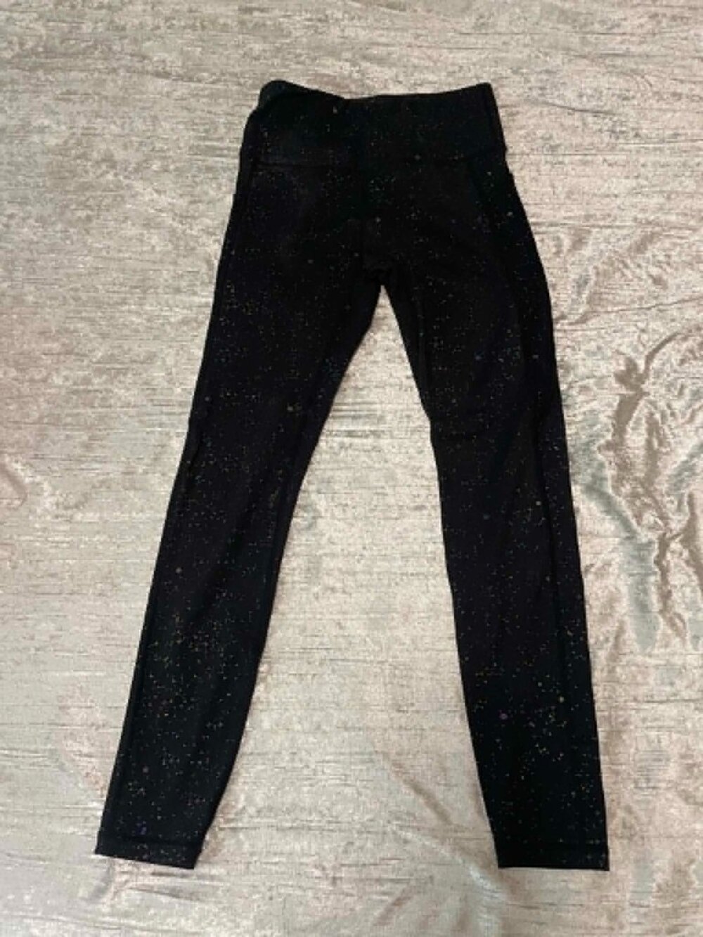 Curves n Combatboots metallic sparkly paint splatter leggings